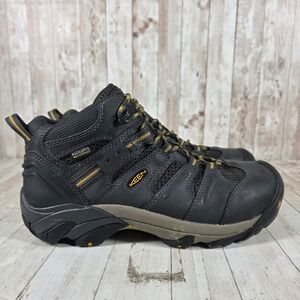 Keen Utility Flint II Mid Waterproof Steel Toe Work Boots Mens 9.5D Black Olive